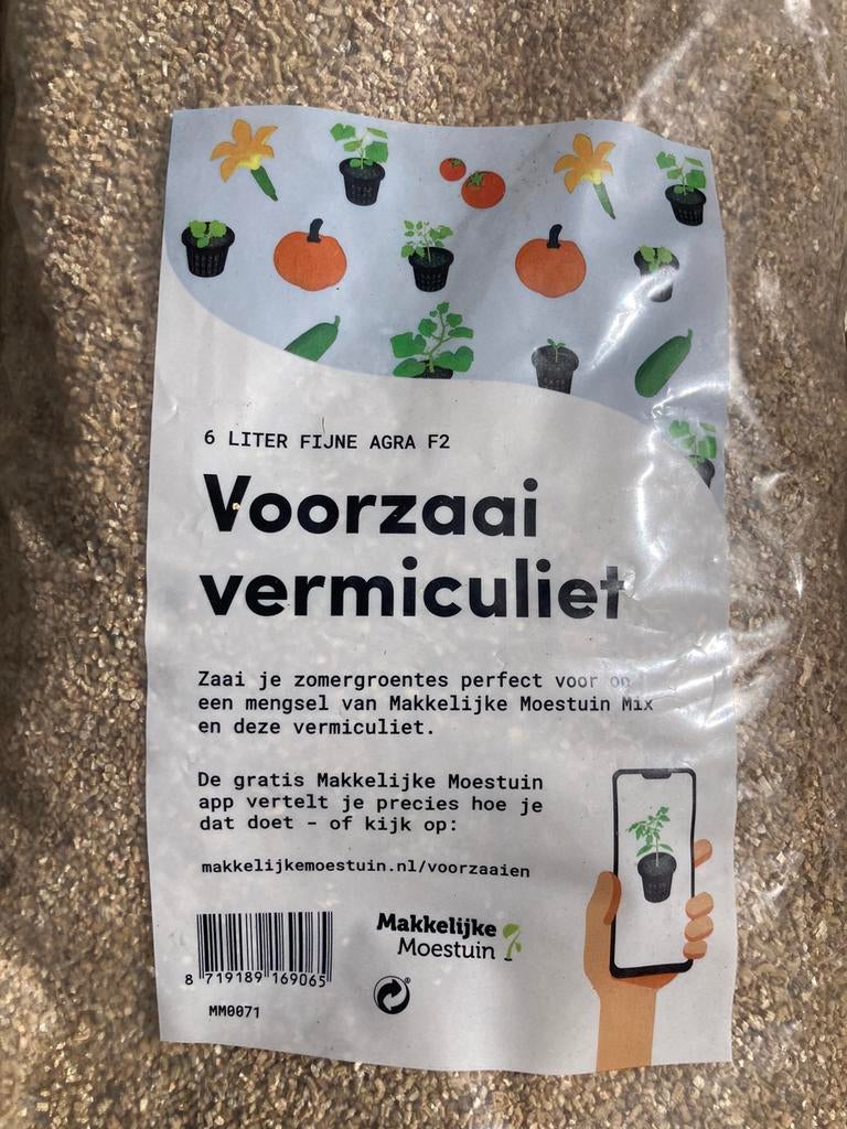 Voorzaaivermiculiet Makkelijke Moestuin, Tuin en Terras, Ophalen of Verzenden, Nieuw, Overige typen