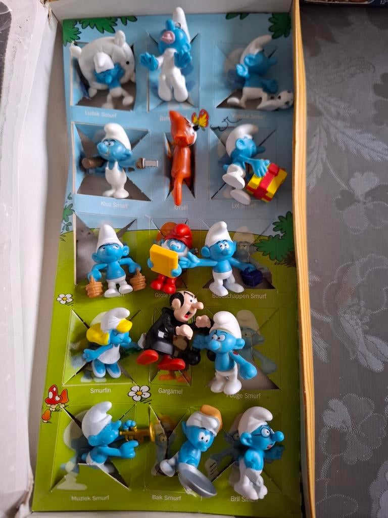 AH collectie Smurfen - Complete set in doos, Verzamelen, Ophalen of Verzenden, Zo goed als nieuw, Verschillende Smurfen, Poppetje, Figuurtje of Knuffel