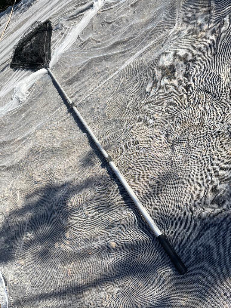 Stevig Luxe telescoop schepnet 2,5 meter max, Ophalen, Zo goed als nieuw, Net of Fuik