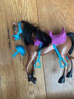 Bruin Barbie Paard met Helm en Zadel, Ophalen of Verzenden, Gebruikt, Barbie