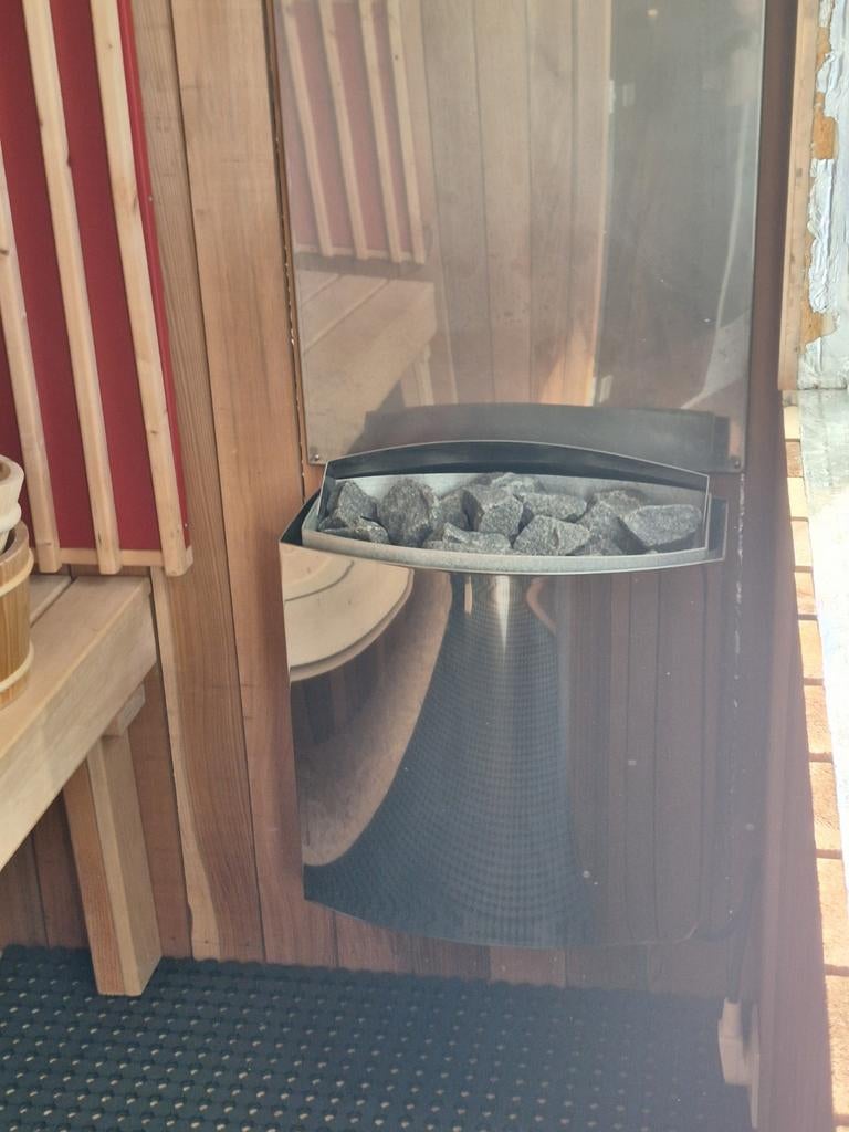 Saunakachel 6 kW, Sport en Fitness, Sauna, Ophalen, Zo goed als nieuw, Complete sauna