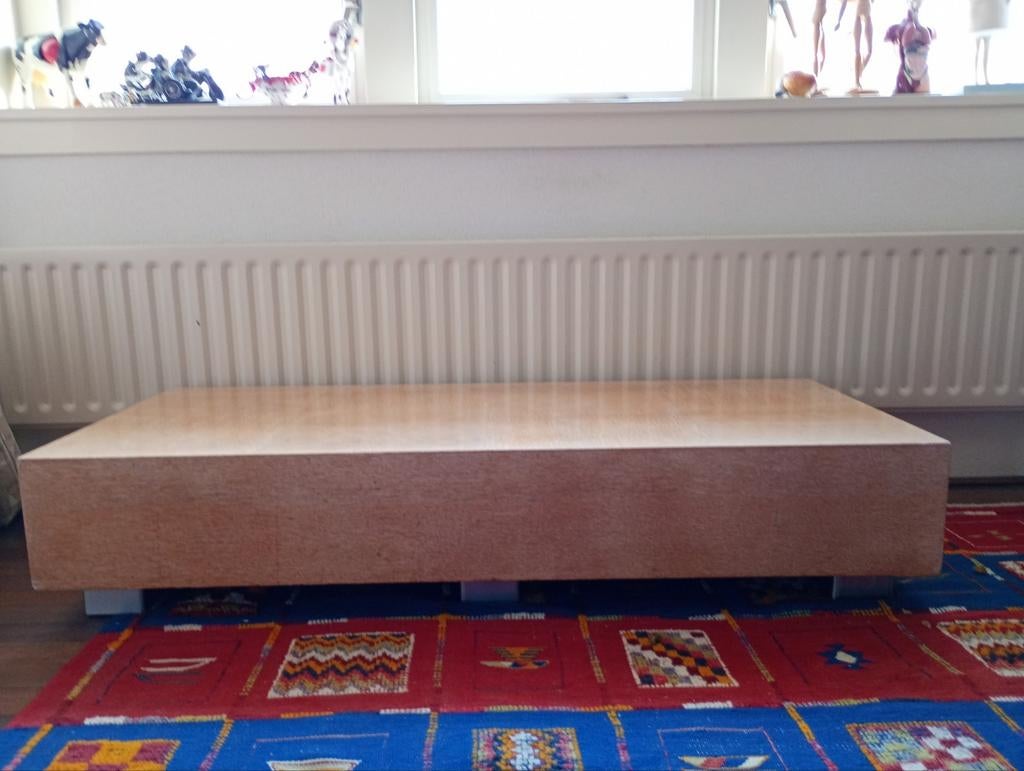 Salontafel whitewash eiken, Ophalen, Gebruikt, 100 tot 150 cm, 50 tot 100 cm