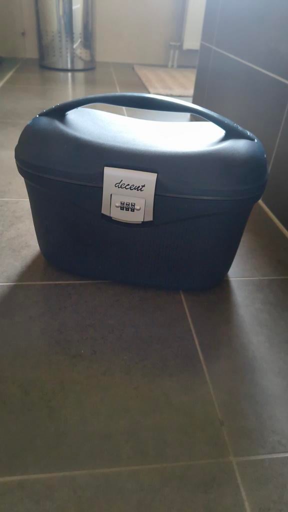 Decent Beautycase / Make-up Koffer met Cijferslot, Ophalen, Gebruikt, Blauw, Met slot