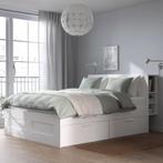 Ikea Brimnes bed wit 180x200, Ophalen, Wit, Tweepersoons, Zo goed als nieuw