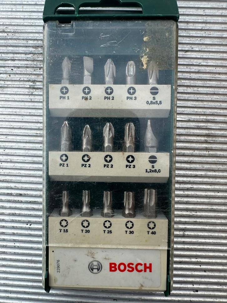 Bosch Schroevendraaier Bitset - Gebruikt, Doe-het-zelf en Verbouw, Gereedschap | Handgereedschap, Gebruikt, Ophalen of Verzenden