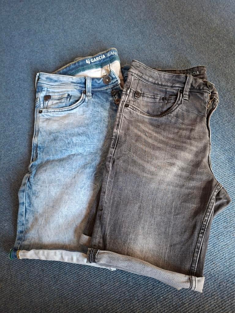 Garcia Shorts: Blauw Savio & Zwart Russo - Maat 28, Blauw, Garcia, Overige maten, Ophalen of Verzenden