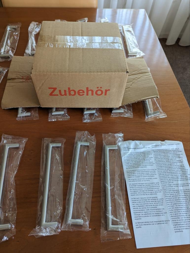 18 Nieuwe Keuken Greepjes - L 17cm x B 3cm, Ophalen of Verzenden, Nieuw