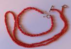 Superkoopje! bloedkoralen kinderarmband en ketting 14 krt go, Verzenden, Goud, Ketting