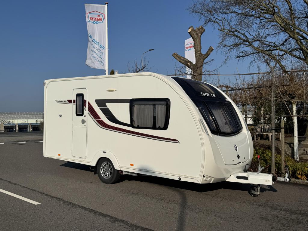 Sprite Cruzer 460 SR Mover,Voortent,Fietsrek,Douchecabine, Dwarsbed, Standaardzit, Tot en met 2, Bedrijf