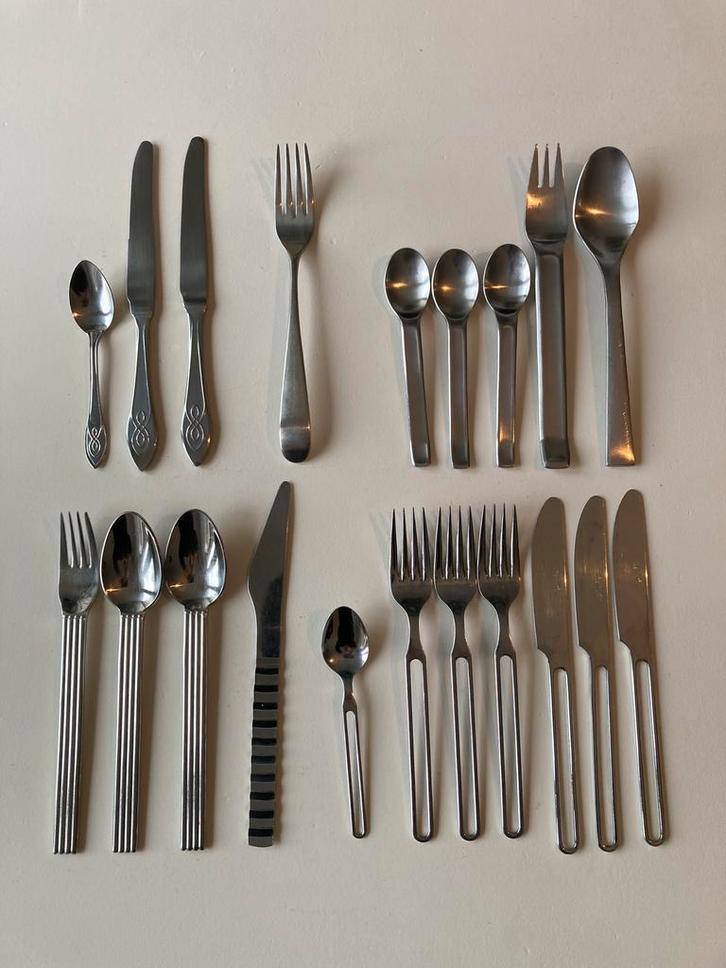Verzameld vintage IKEA bestek, Huis en Inrichting, Keuken | Bestek, Gebruikt, Los bestek, Rvs of Chroom, Vaatwasserbestendig, Ophalen
