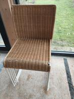 Rieten stoelen met ijzeren frame, Huis en Inrichting, Stoelen, Ophalen, Gebruikt, Vier