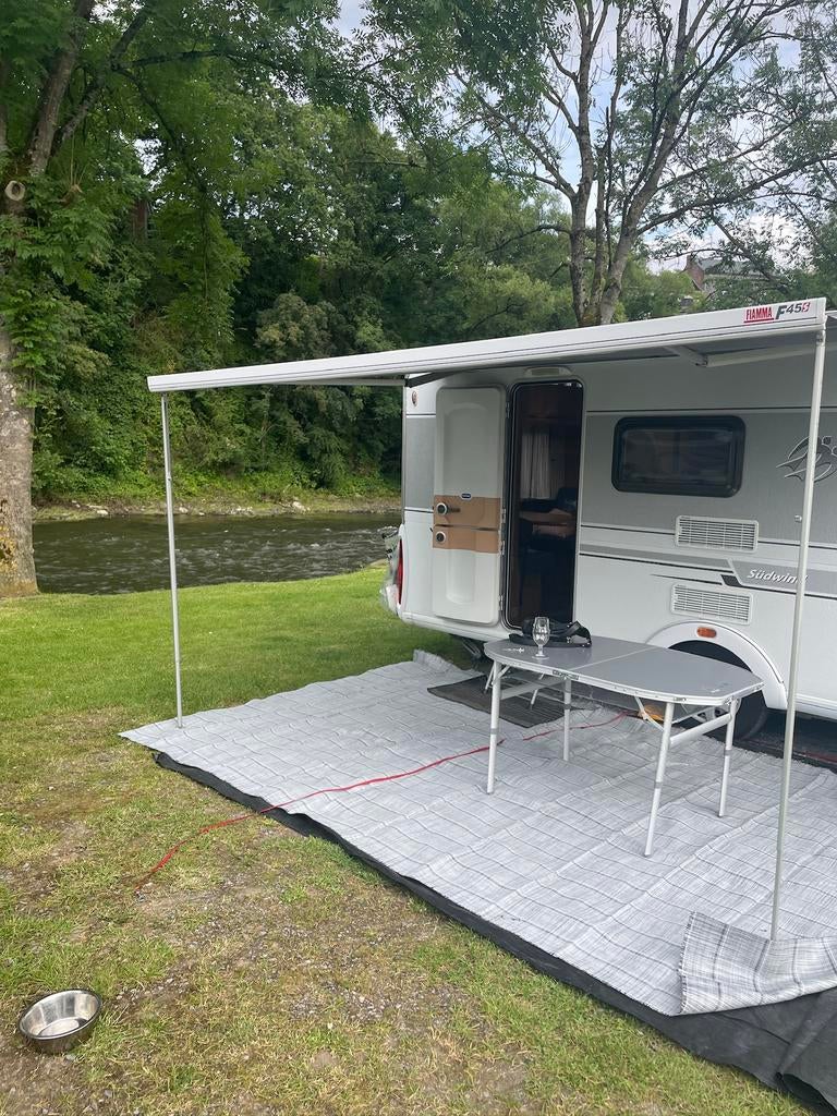 Cassette luifel Fiamma F45s incl zijwand, Caravans en Kamperen, Voortenten en Luifels, Ophalen, Gebruikt, Fiamma