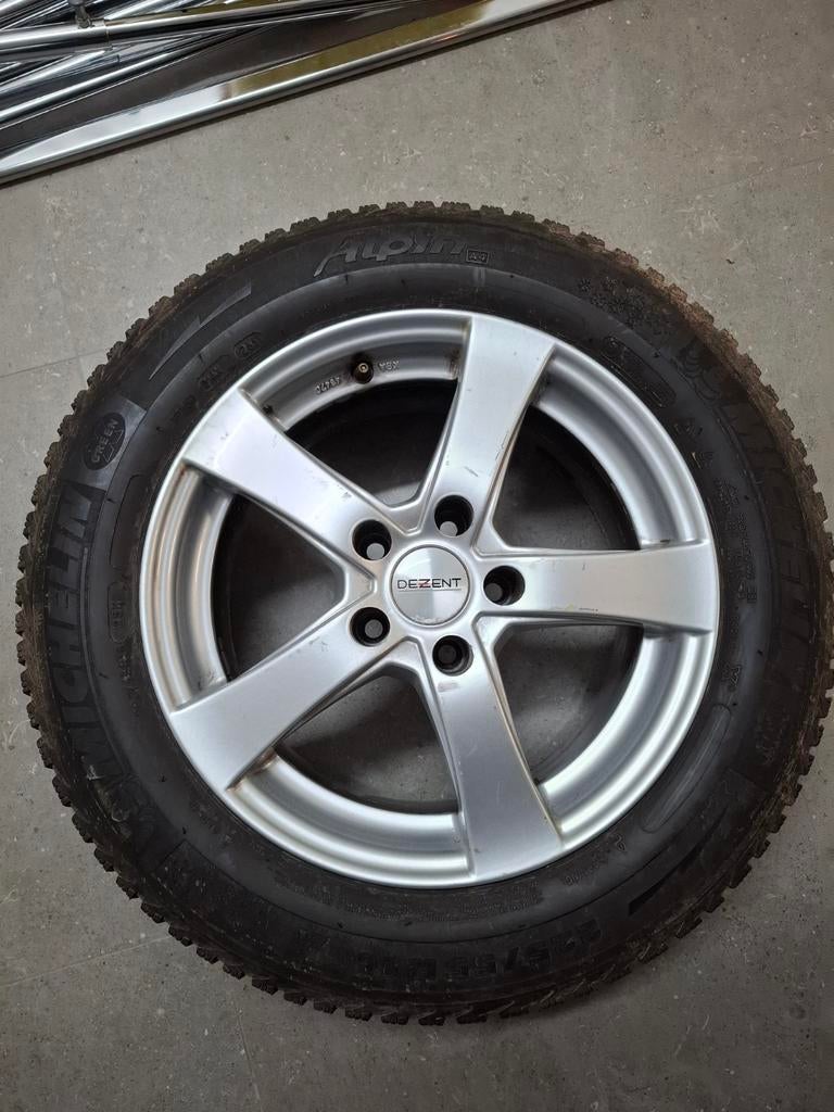 4x michelin alpine winterbanden 225/55 R16 op dezent velg, Ophalen