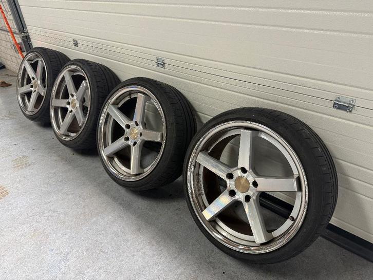 BMW Velgenset 19 inch Stance SC5 Silver polished +Merkbanden, Auto-onderdelen, Banden en Velgen, Banden en Velgen, Zomerbanden