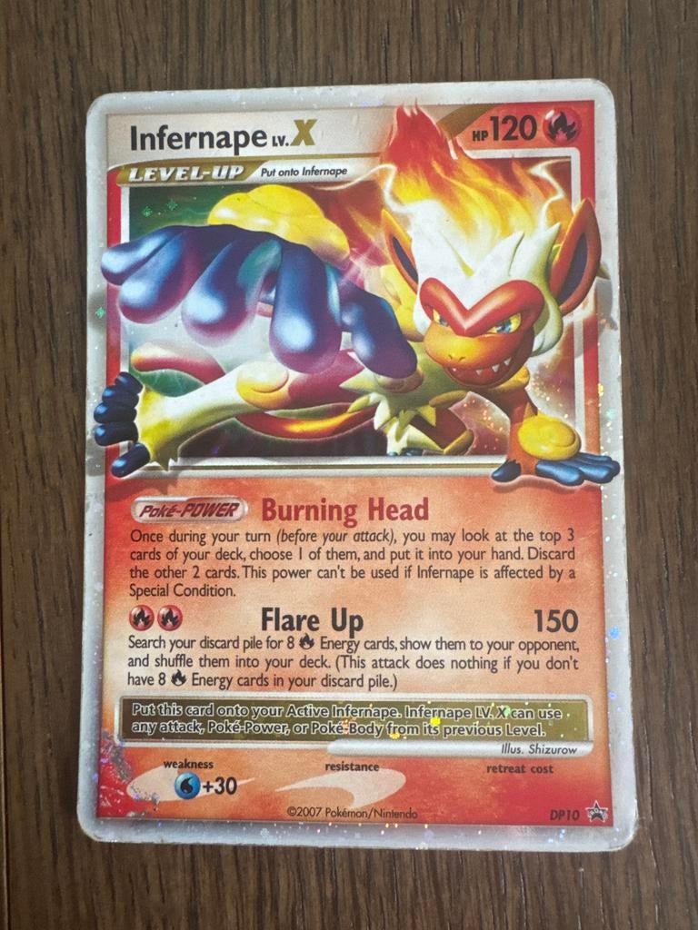 Infernape LV.X Pokémon Kaart, Ophalen, Gebruikt, Losse kaart, Foil