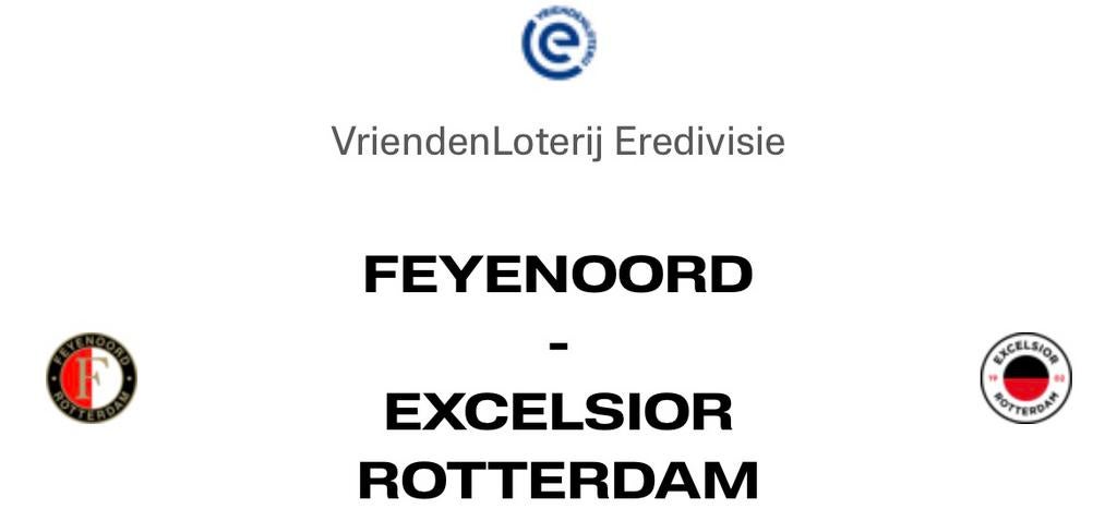 2 wedstrijdkaarten Feyenoord-Excelsior, Tickets en Kaartjes, Losse kaart, Twee personen, Maart