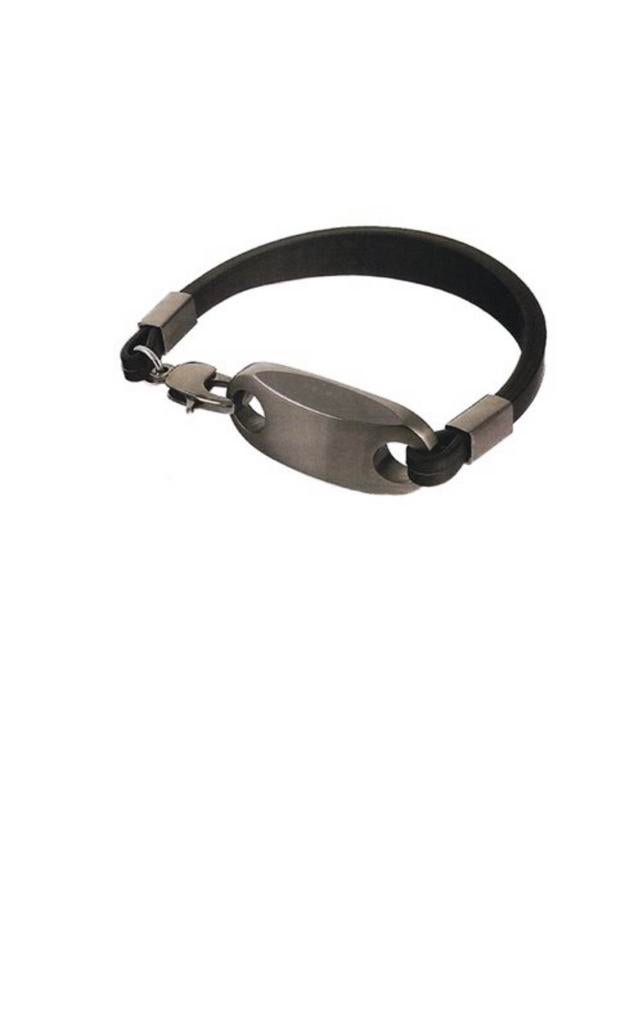 Nieuw BREIL armband. Staal met leer €65 NU €25, Sieraden, Tassen en Uiterlijk, Armbanden, Ophalen of Verzenden, Nieuw