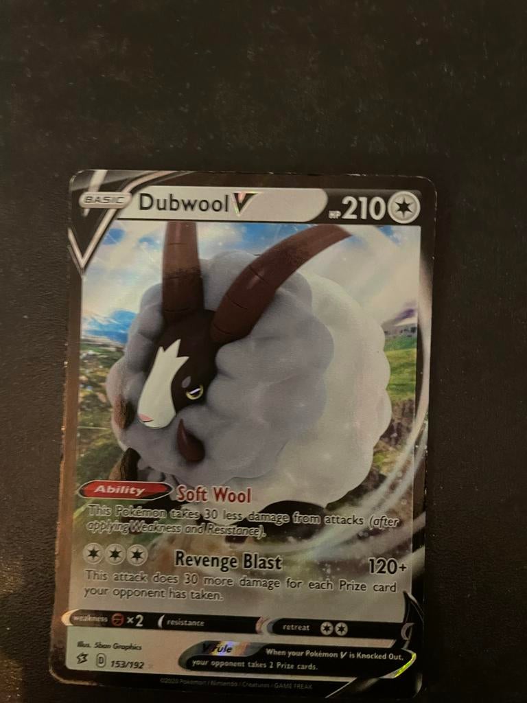 Pokémon kaart Dubwool V, Ophalen of Verzenden, Gebruikt, Losse kaart, Foil