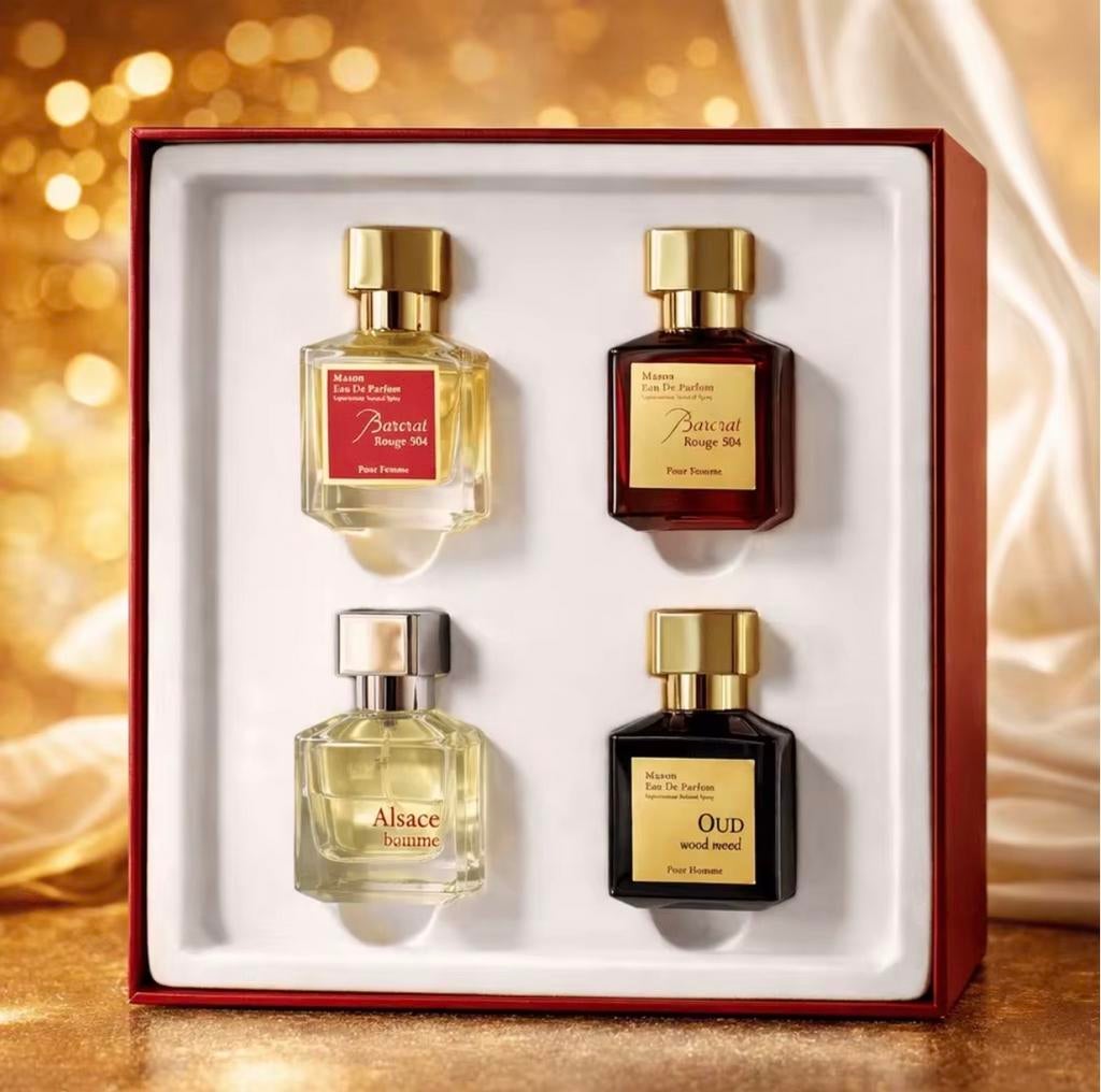 Luxe parfumset: Baccarat Rouge 504, Alsace, Oud Wood, Ophalen of Verzenden, Nieuw