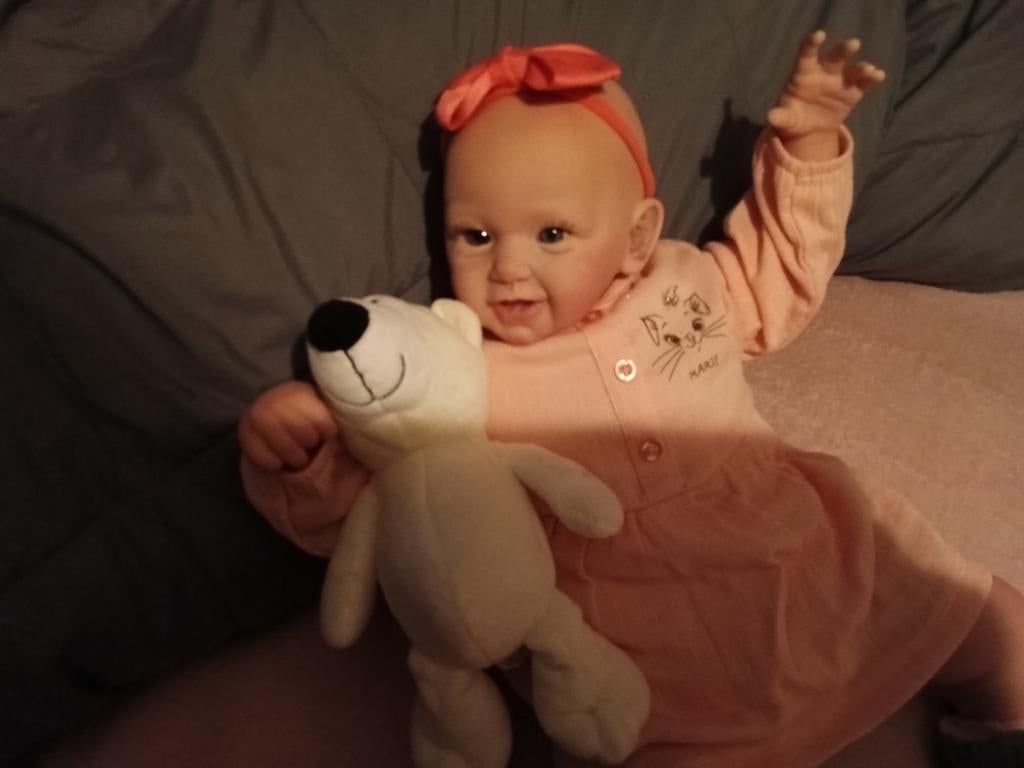 Reborn meisje, Verzamelen, Poppen, Ophalen of Verzenden, Zo goed als nieuw, Babypop, Levensecht of Reborn
