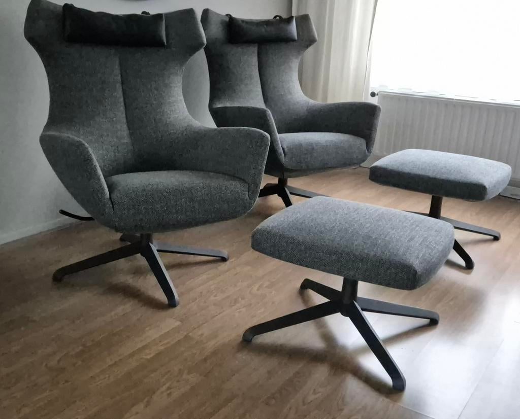Nieuw: 2 x Nosto Fauteuil + Hoofdsteun + Hocker
Wij bieden, Repos carruzo leolux vitra stijl, Leer, Nieuw, 75 tot 100 cm