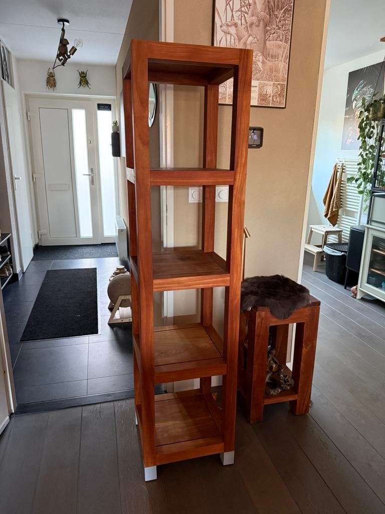 Teakhouten meubel / kast / boekenkast / vakkenkast / zijkast, Ophalen, Met plank(en), Minder dan 50 cm, Teakhout