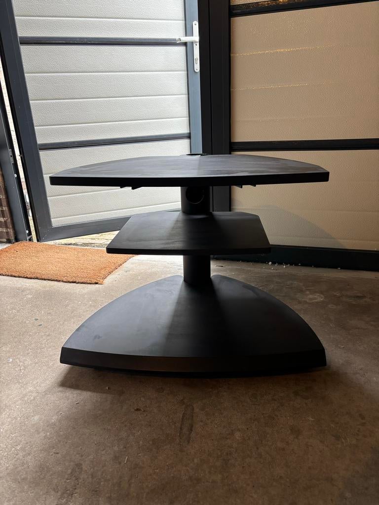 Verrijdbaar TV/Radio meubel, 3 etages, zwart, Ophalen, Gebruikt