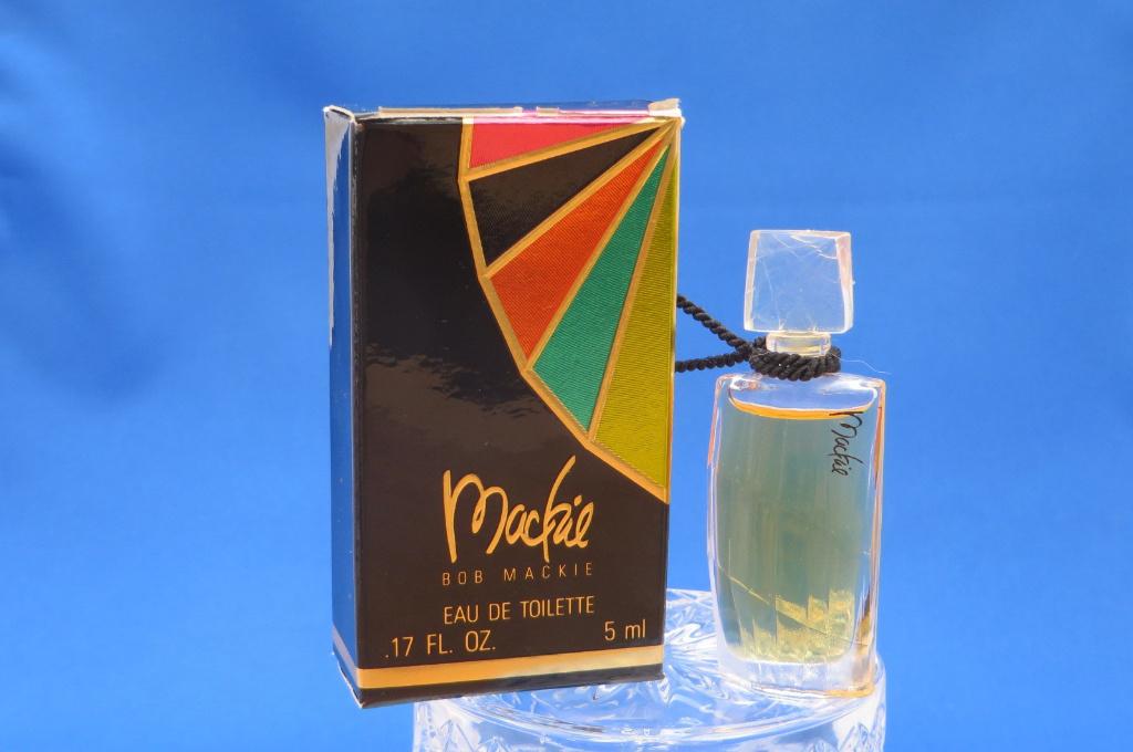 Mini - BOB MACKIE - Mackie - 5ml - edt - 6,5cm, Verzamelen, Ophalen of Verzenden, Zo goed als nieuw, Miniatuur, Gevuld