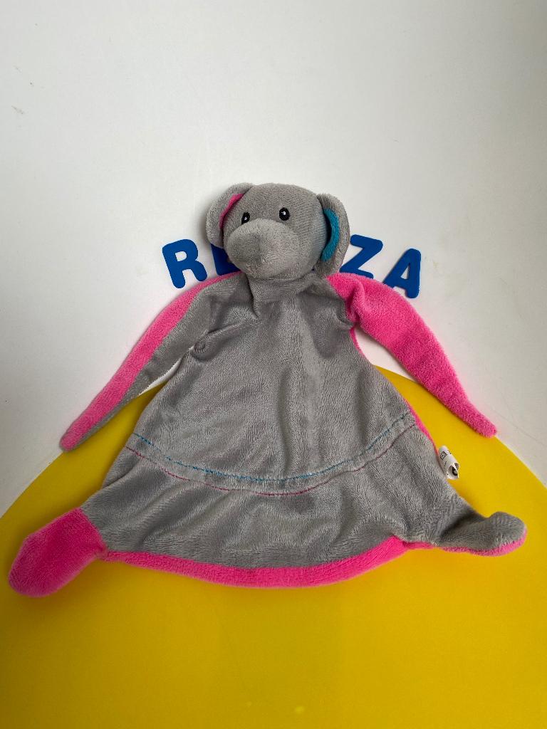 K1075 Toi-toys action doekje muis grijs roze, Ophalen of Verzenden, Zo goed als nieuw, Overige typen