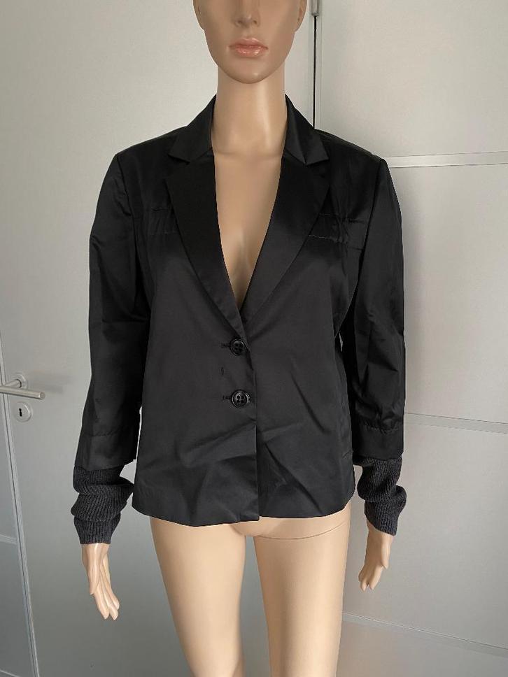 E1154 Turnover: apart jasje maat 40=M blazer colbert zwart, Kleding | Dames, Jasjes, Kostuums en Pakken, Zo goed als nieuw, Jasje
