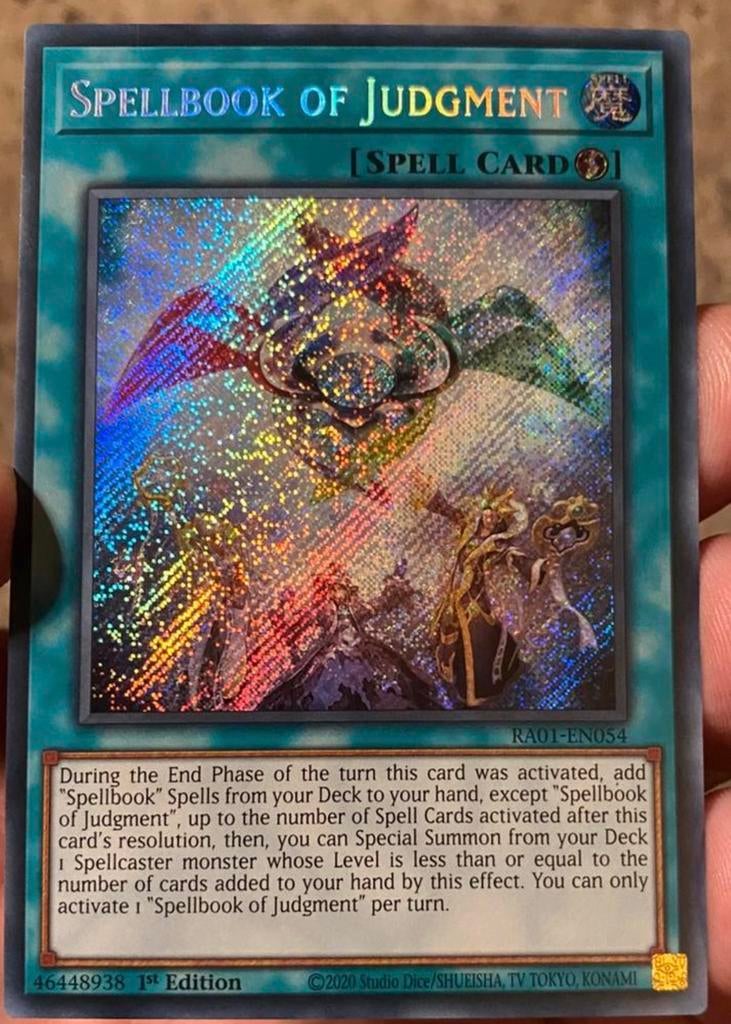 Yu-Gi-Oh! Spellbook of Judgment RA01 1st Edition !, Ophalen of Verzenden, Zo goed als nieuw, Losse kaart, Foil