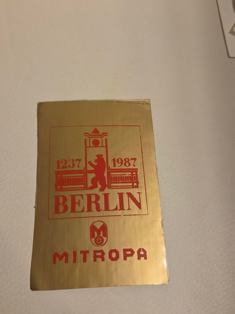 6480 Vintage Berlin Mitropa Sticker 1987, Ophalen of Verzenden, Gebruikt