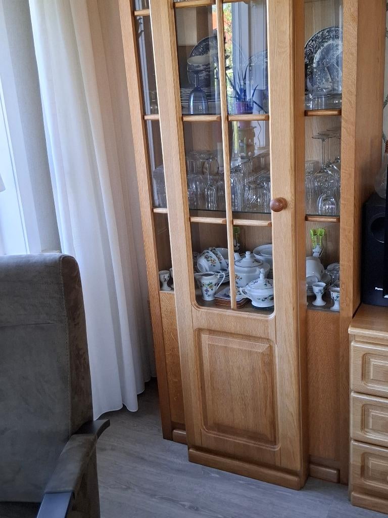 Vitrinekast, Ophalen, Glas, Met deur(en), 200 cm of meer