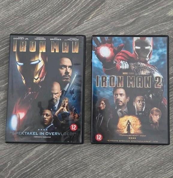 DVD Iron man deel 1 en 2, Vanaf 12 jaar, Ophalen of Verzenden, Zo goed als nieuw