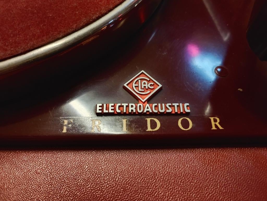Vintage Elac Fridor electroacustic platenspeler in koffer, Ophalen of Verzenden, Overige merken