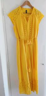 Yas midi jurk maxi jurk broderie kwastjes geel L/40, Maat 38/40 (M), Geel, Ophalen of Verzenden, Zo goed als nieuw