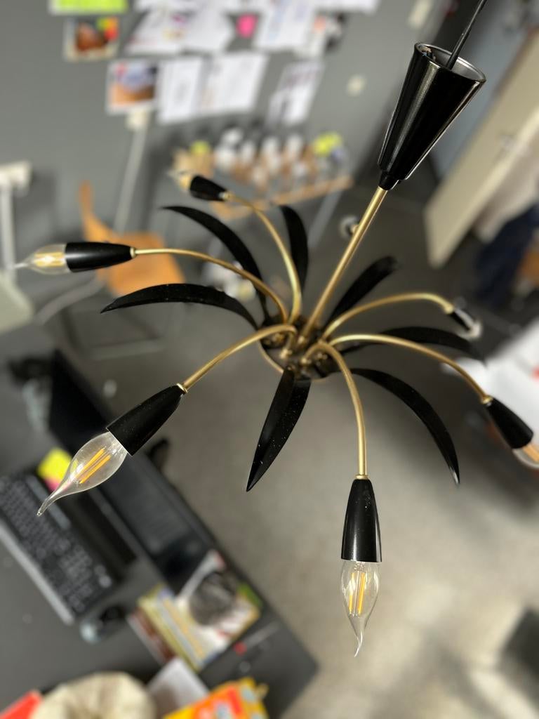 Vintage Sputnik lamp jaren '50, gerestaureerd Spoetnik, Ophalen of Verzenden