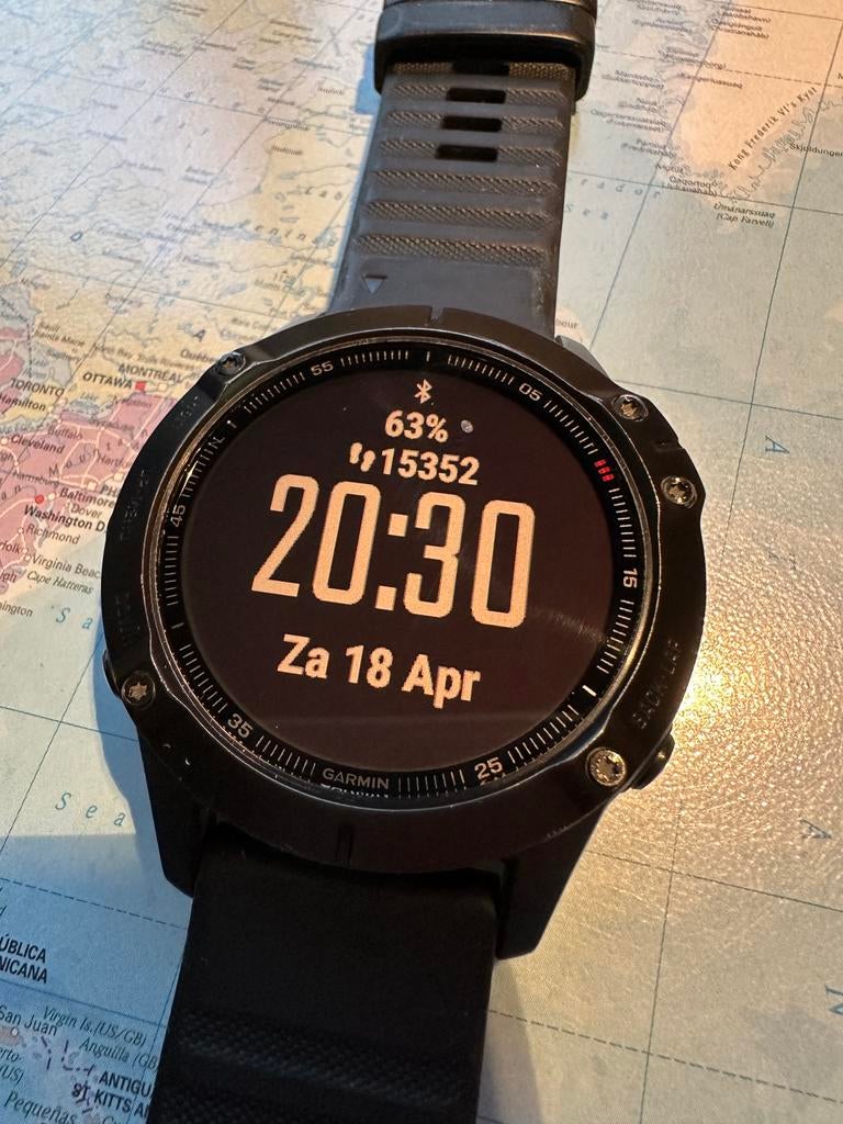 Garmin Fenix 6 Pro 47mm, Zwart, Ophalen of Verzenden, Zo goed als nieuw, Waterdicht