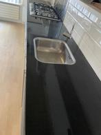 Keukenblad zwart hardstenen/hardsteen/natuursteen, Ophalen, Gebruikt, Zwart, 200 cm of meer