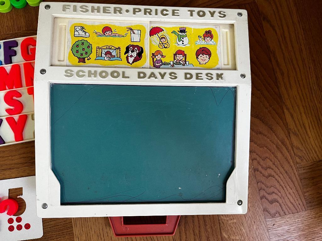 Fisher Price school/ letterbord vintage, Ophalen, Gebruikt, Speelset
