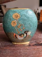 Bronzen of messing Japanse vaasje, Antiek en Kunst, Ophalen of Verzenden