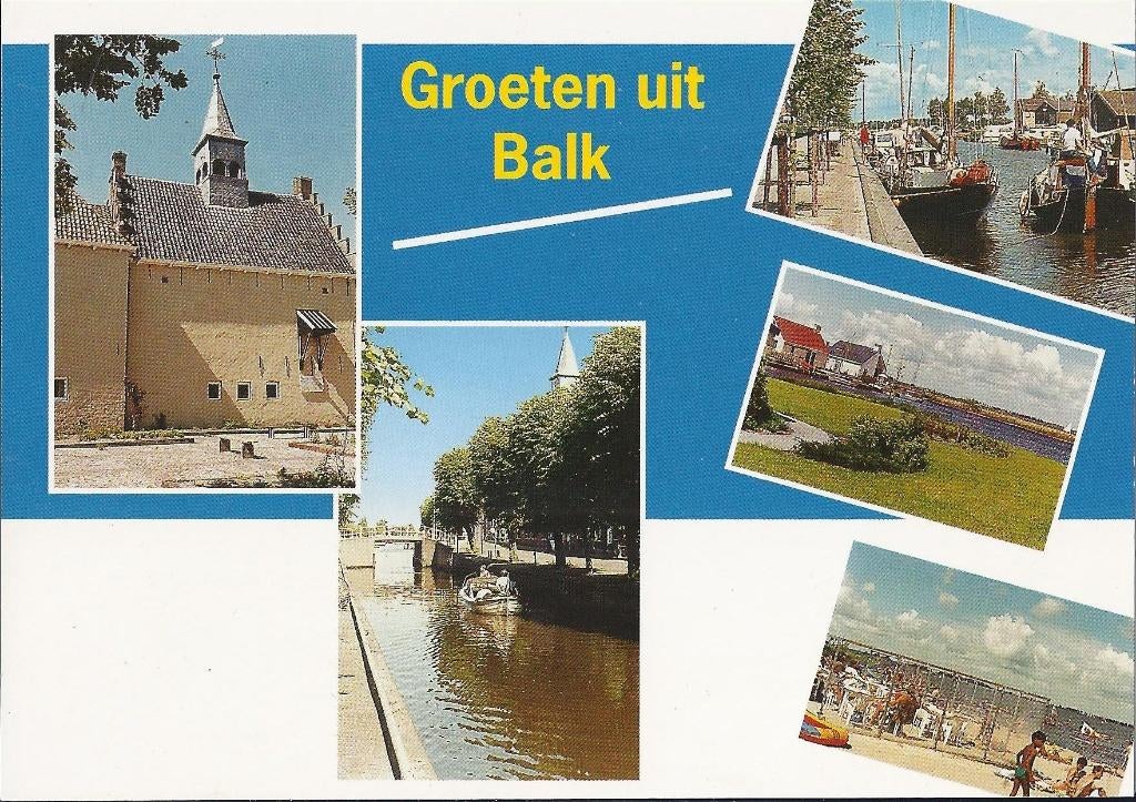 R8 Ongelopen ansichtkaart groeten uit balk, Ophalen of Verzenden, 1980 tot heden, Gelopen, Friesland
