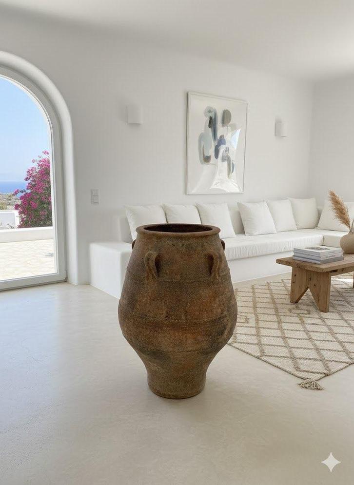 Antieke Griekse Kruik Terracotta 18e Eeuws Uniek Exemplaar, Antiek en Kunst, Antiek | Keramiek en Aardewerk, Ophalen of Verzenden