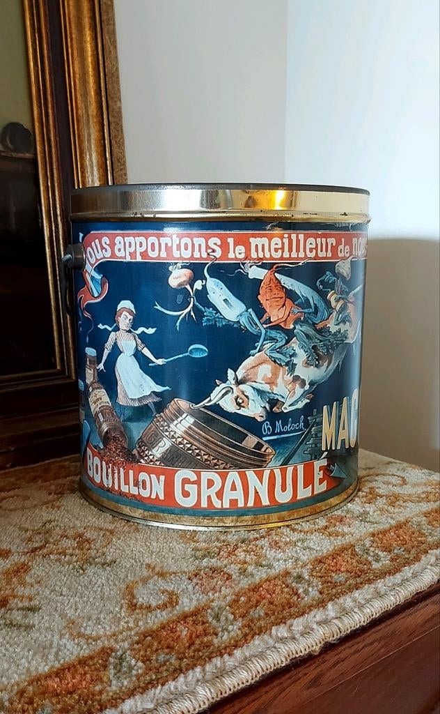 Groot oud Limited Edition Maggi blik - winkelblik, Verzamelen, Blikken, Ophalen of Verzenden, Overige