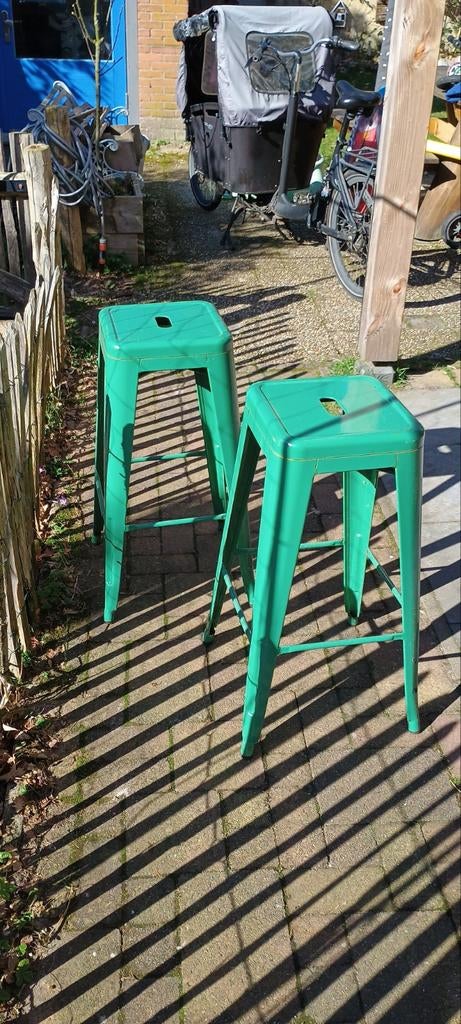 2 tuin krukken, Huis en Inrichting, Krukjes, Ophalen, Gebruikt, Hout