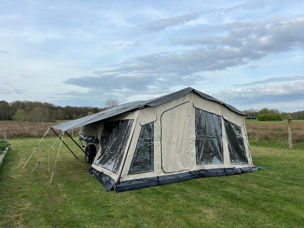 Vouwwagen Campooz Lazy Jack, Caravans en Kamperen, Vouwwagens, Ophalen, Beige, Aanwezig, Campooz