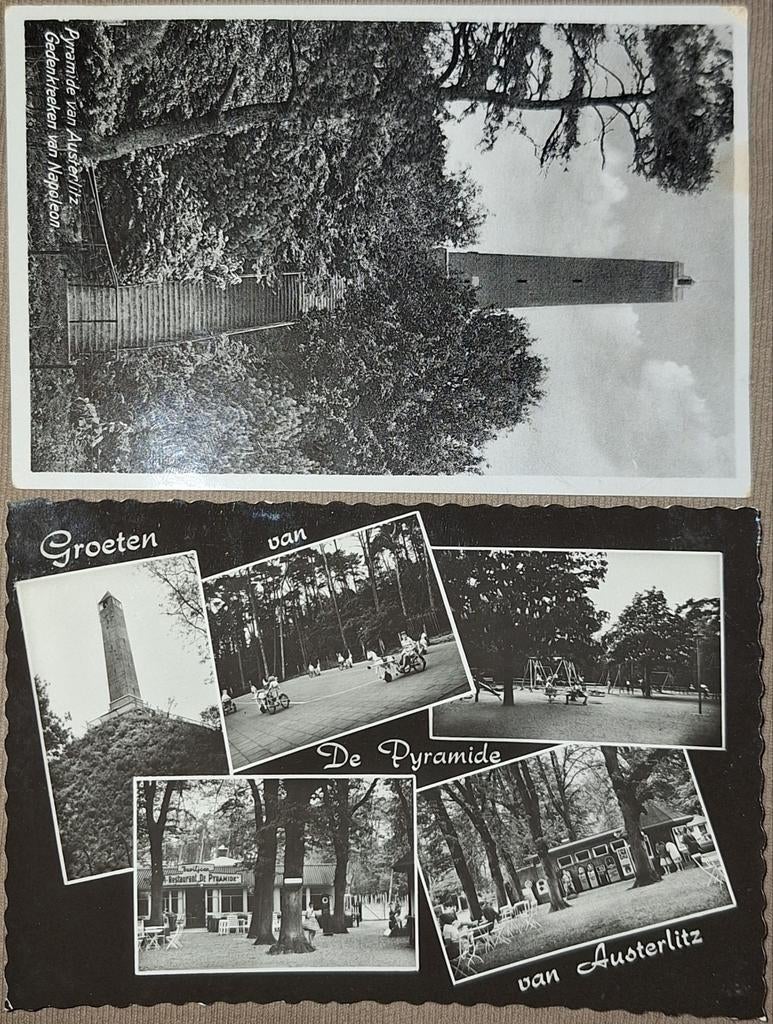 2x Pyramide van Austerlitz • 1941 • 1961, Verzamelen, Ansichtkaarten | Nederland, Verzenden, 1940 tot 1960, Gelopen, Utrecht