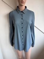 Studio Anneloes travelstof blouse maat S blauw wit geblokt, Ophalen of Verzenden, Zo goed als nieuw, Maat 38/40 (M), Blauw