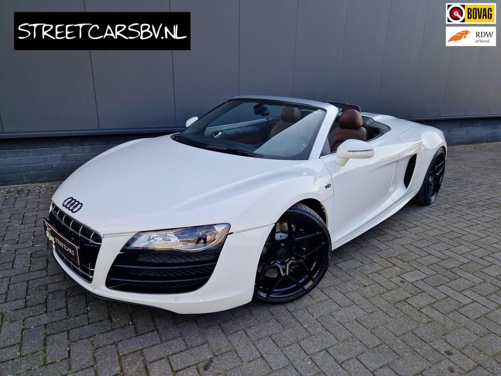 Audi R8 5.2 V10 FSI Spyder, Auto's, Automaat, Gebruikt, Cabriolet, Wit