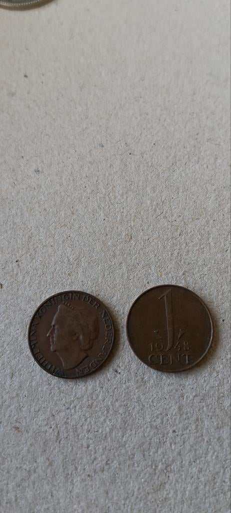 Cent 1948 Wilhelmina, Ophalen of Verzenden